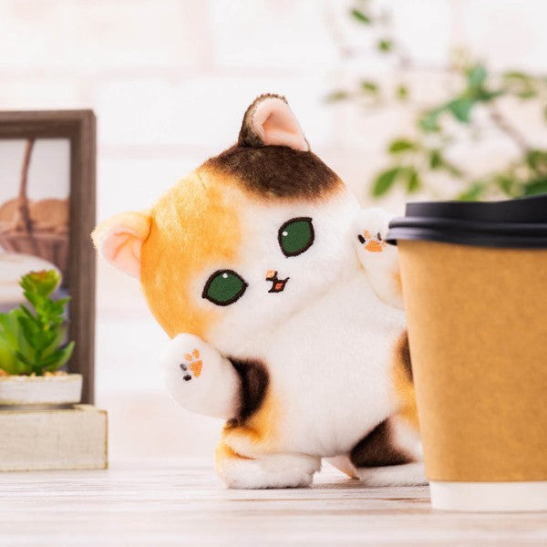 Mofusand Hyokkori Plush – Standing Cat (Calico) (Japan)