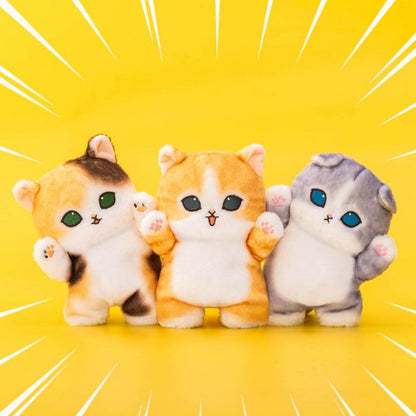 Mofusand Hyokkori Plush – Standing Cat (Brown & White) (Japan)