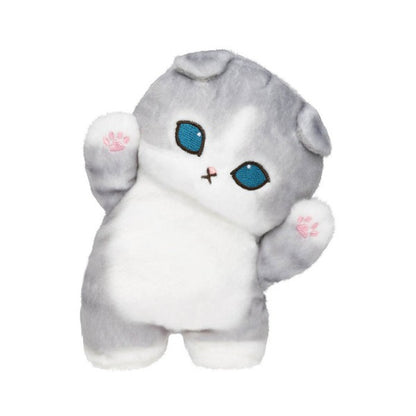 Mofusand Hyokkori Plush – Standing Cat (Gray & White) (Japan)