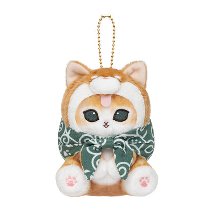 Mofusand Shiba Inu Cat Plush Mascot Charm Furoshiki Red Shiba Japan Version