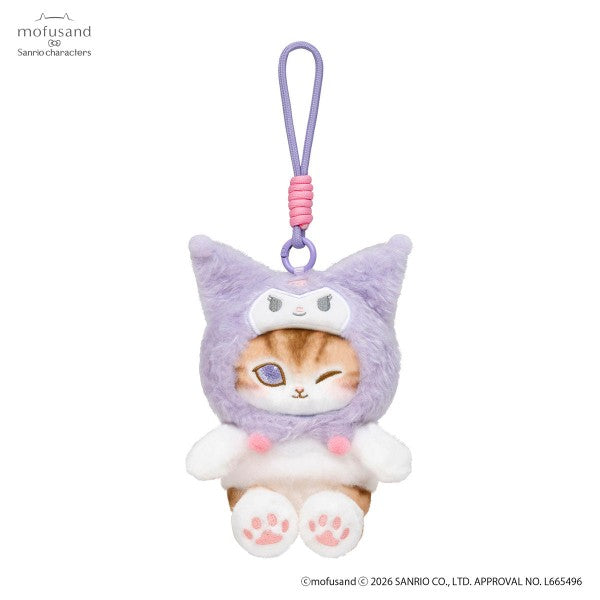 Mofusand x Sanrio Kuromi Pote-Fuwa Plush Mascot Japan Version
