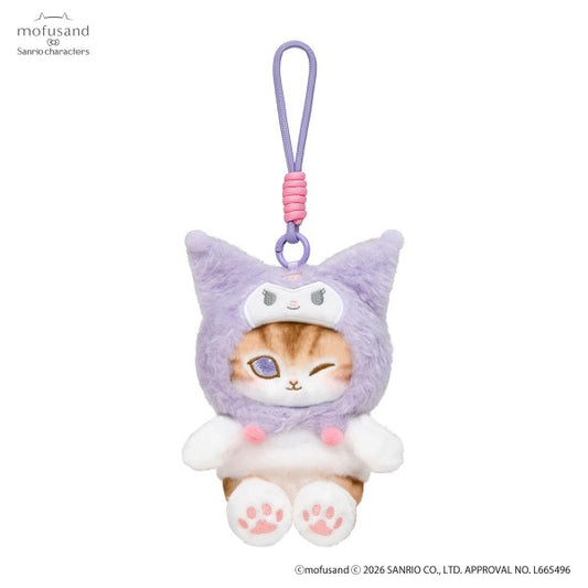 Mofusand x Sanrio Kuromi Pote-Fuwa Plush Mascot Japan Version