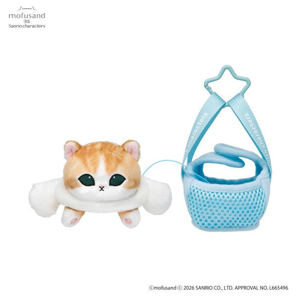 Mofusand x Sanrio Cinnamoroll Plush Mascot Charm Outing Bag Design Japan Version
