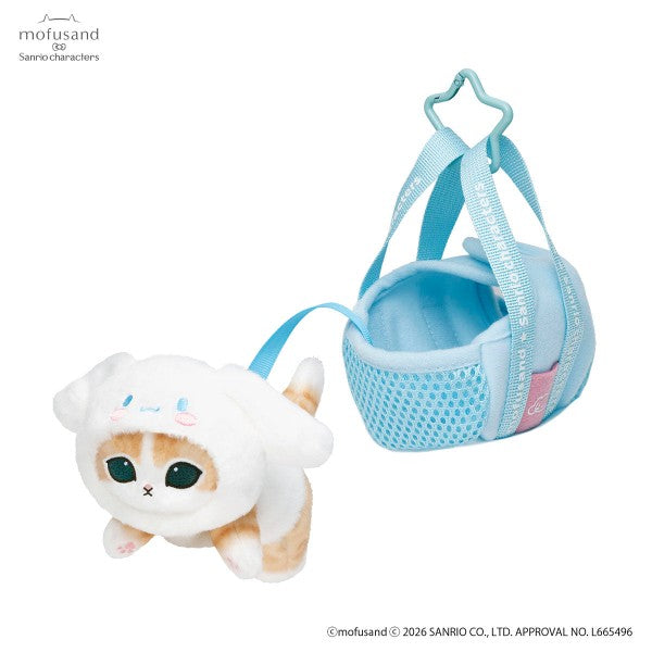 Mofusand x Sanrio Cinnamoroll Plush Mascot Charm Outing Bag Design Japan Version