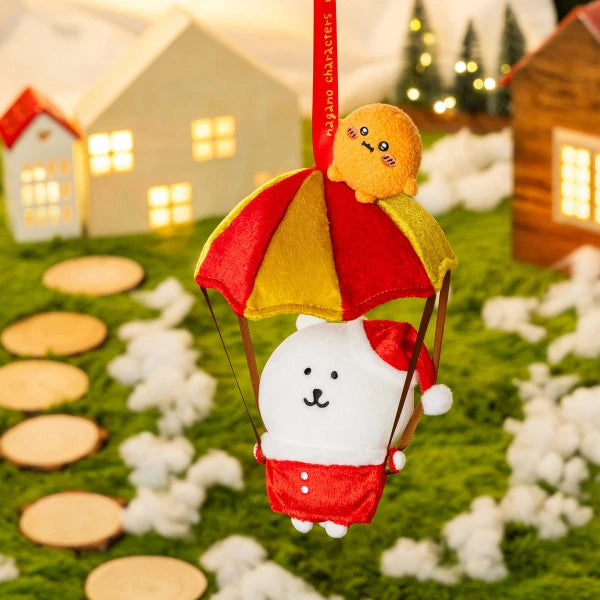 Nagano Characters Joke Bear Parachute Santa Plush Toy Japan Version