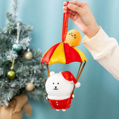 Nagano Characters Joke Bear Parachute Santa Plush Toy Japan Version