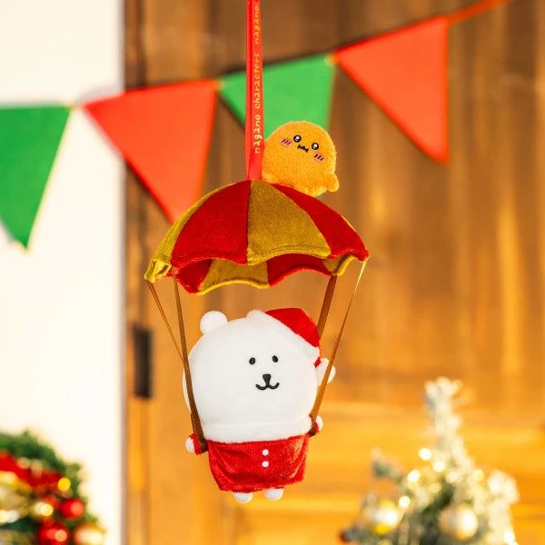 Nagano Characters Joke Bear Parachute Santa Plush Toy Japan Version