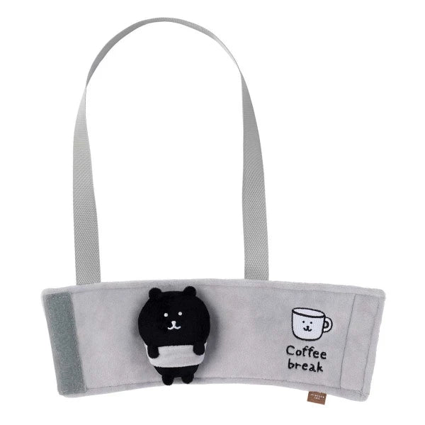 Nagano Characters Plush Drink Holder – Joke Bear (Self-Deprecating Bear) Dark Ver. (Japan)