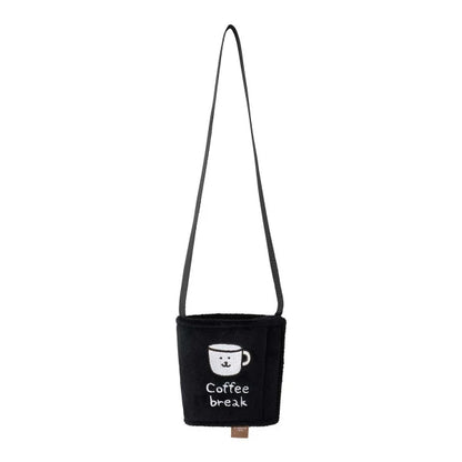Nagano Characters Plush Drink Holder – Joke Bear (Self-Deprecating Bear) Ver. (Japan)