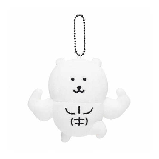 Nagano Market Mini Mascot Plush – Joke Bear (Self-Deprecating Bear) Muscle Ver. (Japan)
