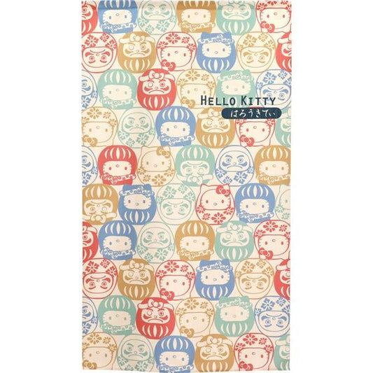 Sanrio Japanese Door Curtain Noren – Hello Kitty Daruma Design 85×150cm (Made in Japan)