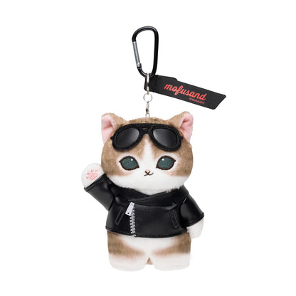 mofusand Diner Plush Mascot – Leather Jacket Cat Ver. (Japan)