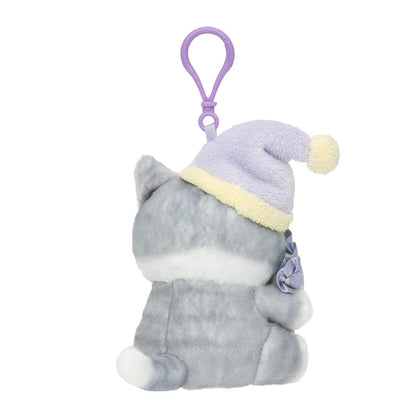 mofusand Relaxing Home Sleepy Cat Mascot Plush Keychain (Japan)