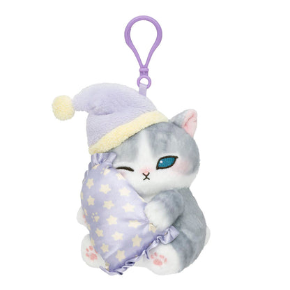 mofusand Relaxing Home Sleepy Cat Mascot Plush Keychain (Japan)