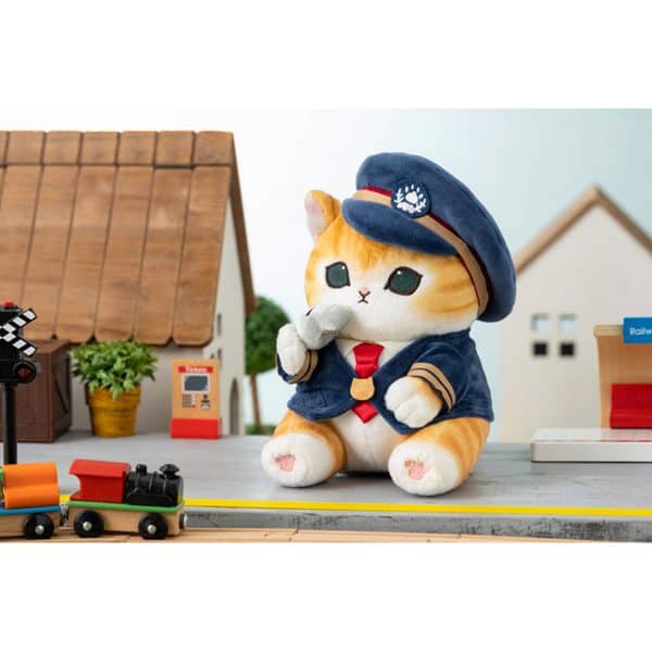 Mofusand Stationmaster Cat Plush (Size S) (Japan)