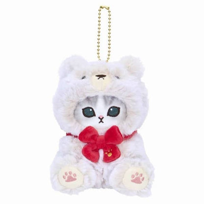 Mofusand Teddy Bear Cat Plush Mascot (Ivory) – Japan